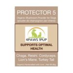 4paws1Pup Protector 5 Mushroom Supplement Antioxidant Optimal Health Support For Dogs