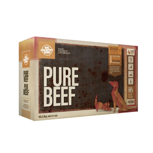 Big Country Raw 4lb Pure Beef Big Country Raw 4lb Pure Beef Raw Dog Food