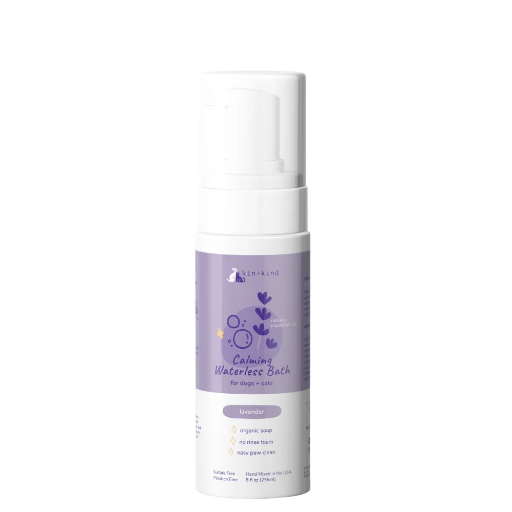 Waterless Shampoo Kin + Kind Waterless Shampoo For Dogs Lavender Scented Quick Easy Shampoo Clean