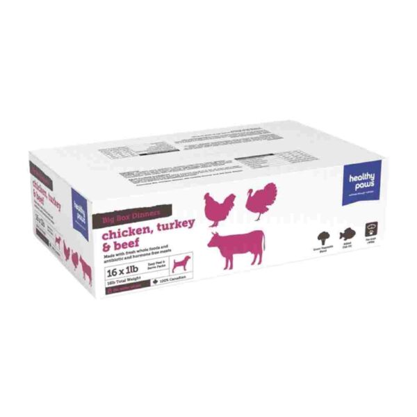 Healthy Paws Big Box Dinner 16 Chicken, Turkey, Beef
