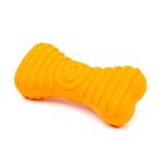 BudZ Latex Bone Squeaker Orange