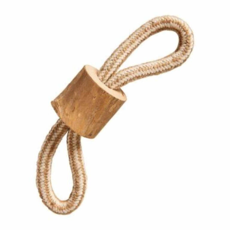 SPOT Love The Earth Coffee Wood Chew & Rope Tug Dog Toy - Image 1