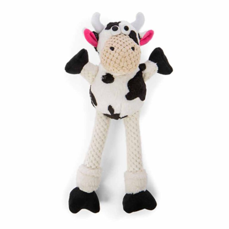 goDog Checkers Skinny Cow Medium Dog Toy - Image 1