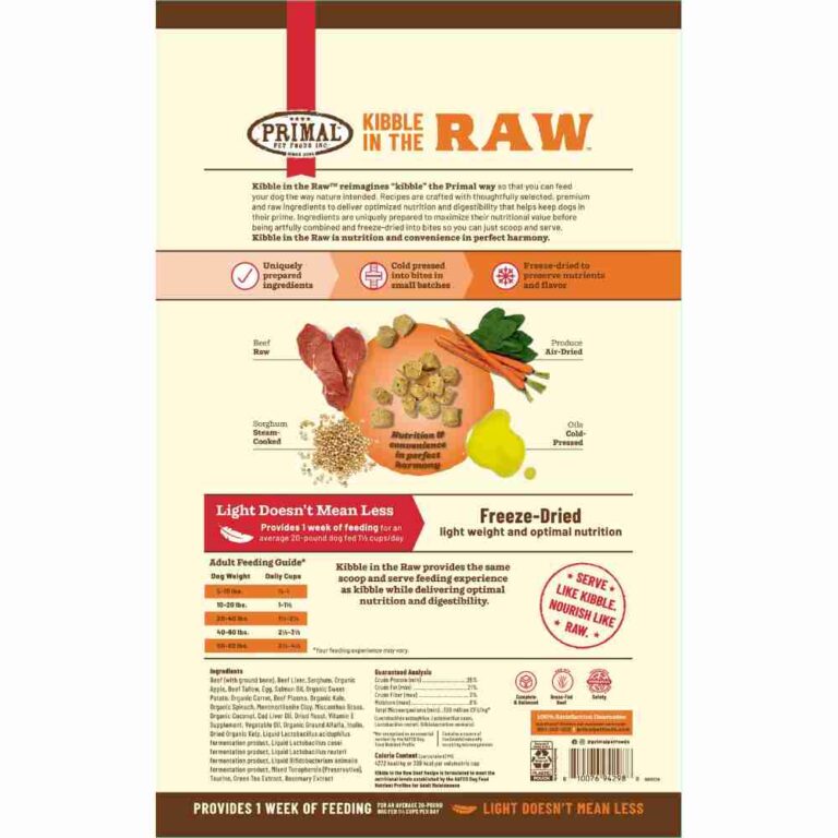 Primal Kibble In The Raw Beef Recipe Dog 1.5lb (2)