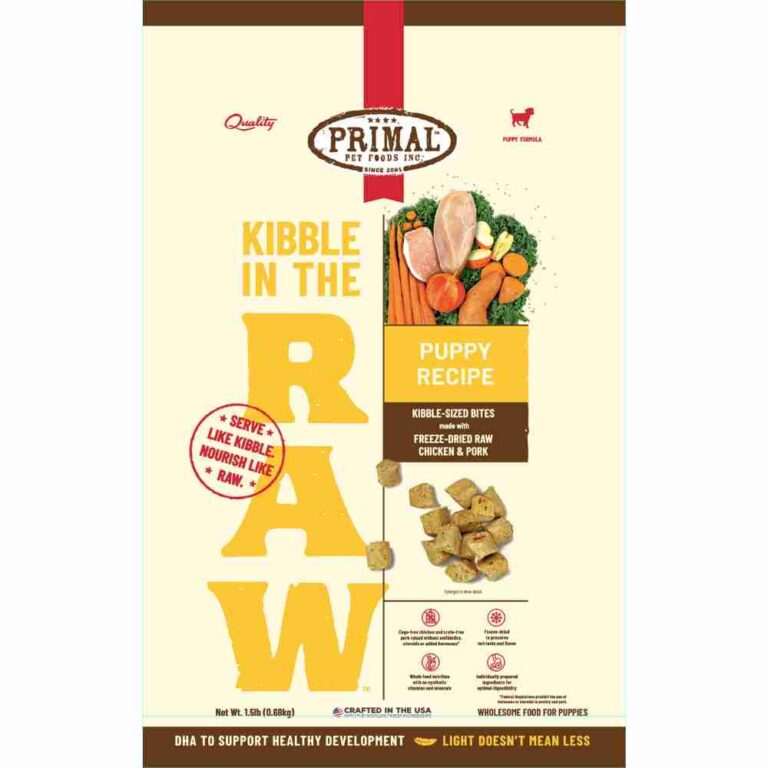 Primal Kibble In The Raw Puppy Chicken & Pork Recipe Dog 1.5lb