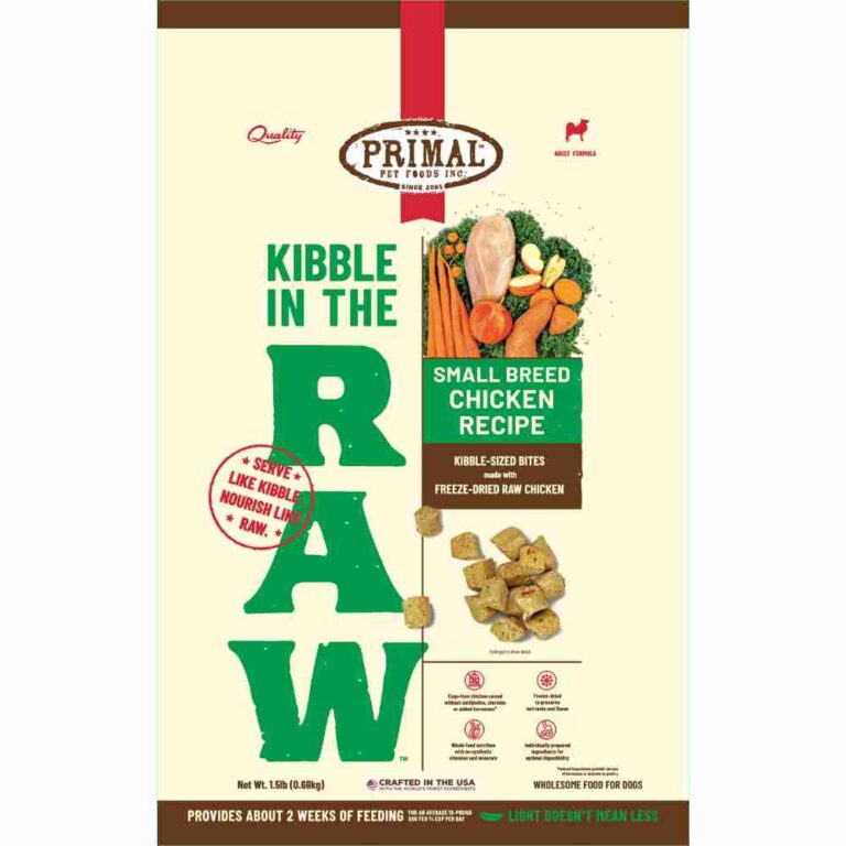 Primal Kibble In The Raw Small Breed Chicken Recipe Dog 1.5lb