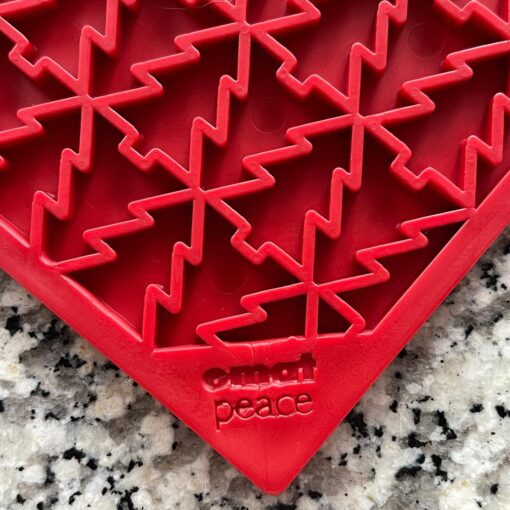 Sodapup Tree Design "Peace" eMat Enrichment Lick Mat close up