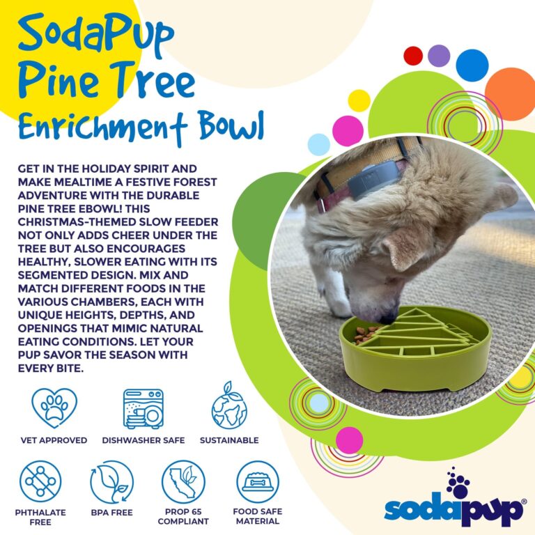 Pine Tree Design eBowl Enrichment Slow Feeder Bowl for Dogs info 3