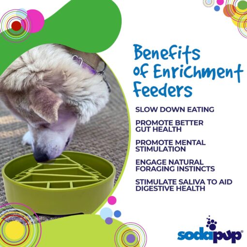 Pine Tree Design eBowl Enrichment Slow Feeder Bowl for Dogs info 1