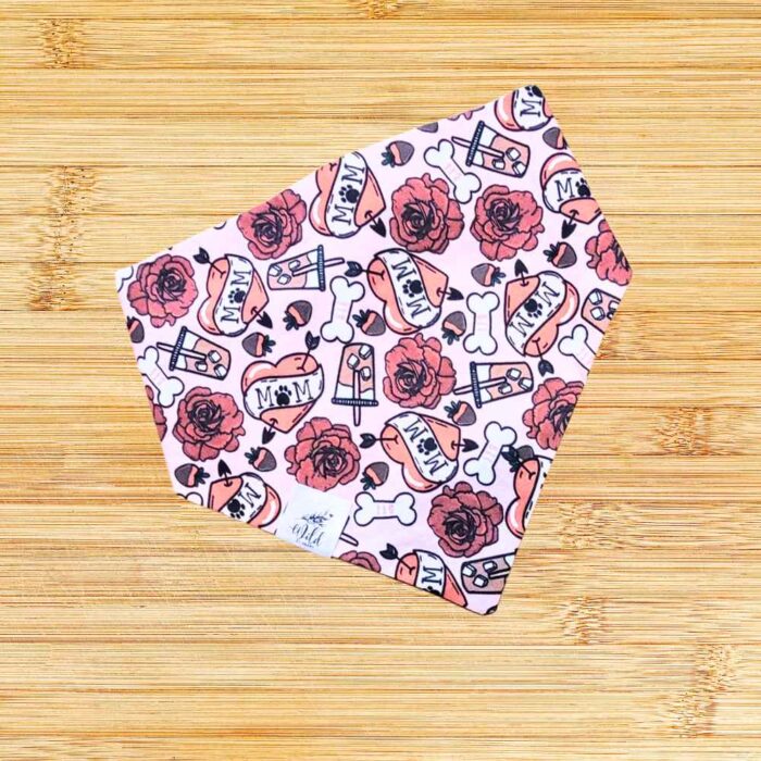 Wild at Heart Bandana I Love Mom Valentine's Day Print