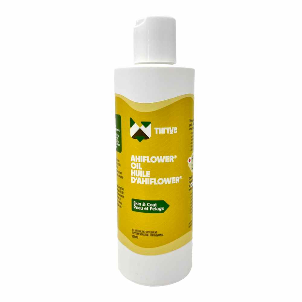 Thrive - Ahi Flower Oil - Front Ahiflower oil Front - 250ml Omega Supplement for Dogs and Cats