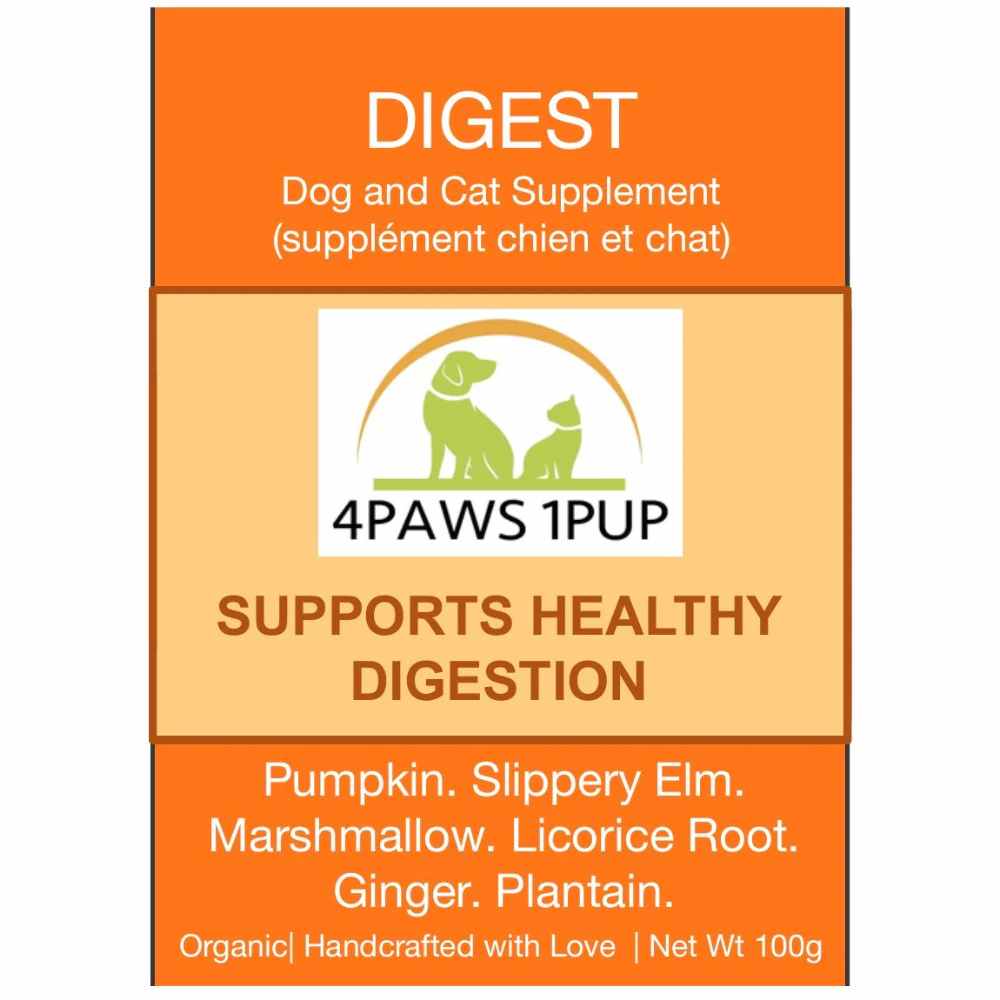Digest - 4Paws1Pup Digest - 4Paws1Pup Dog and Cat supplement digestive aid
