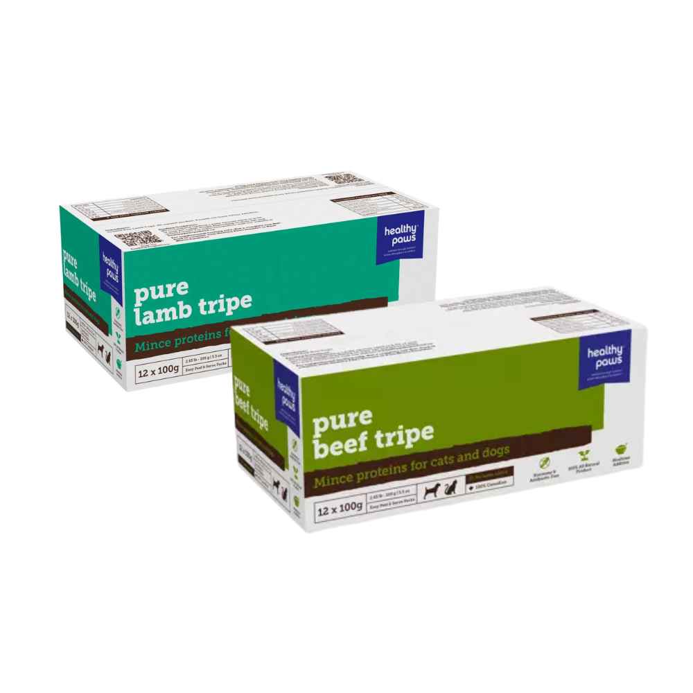 Healthy Paws Tripe Minces Healthy Paws Beef Tripe, Healthy Paws, HP, Tripe, Beef Tripe, Frozen, Frozen Topper, Add On